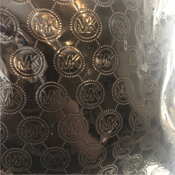 Michael Kors Large Tote Coated Canvas Leather Tech Handbag Black Jet Set - Picture 6 of 14